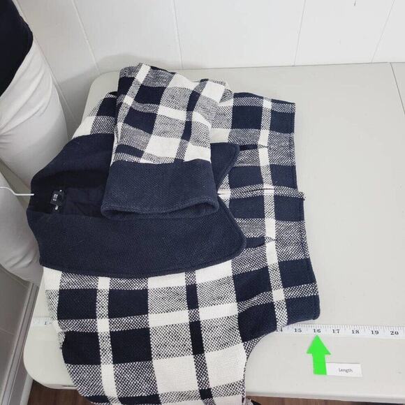 Ellen Tracy Womens 4 Black White Tartan Plaid Preppy Academia Crop Tweed Jacket - Picture 6 of 14